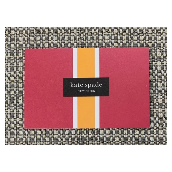 New Kate Spade 1 Medium Gift Box/1 Sticker/2 Tissues & 1 Blank Card Gifting Set - Picture 5 of 7